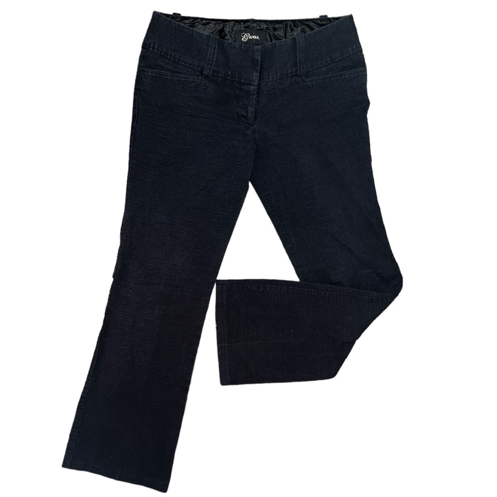 GUESS | BLACK FRONT POCKETS WIDE LEG DRESS PANTS
